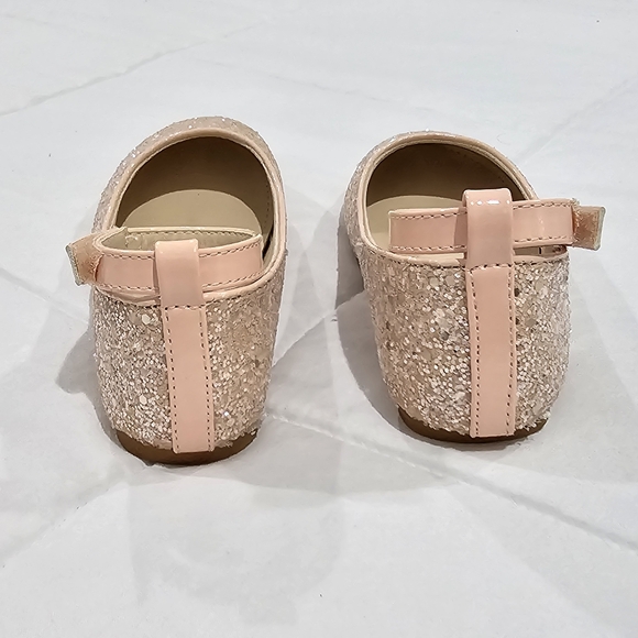 Kailee P Wedding Mini Me Dusty-pink Glitter Ballet Flats - Size Toddler 9 - Picture 7 of 7